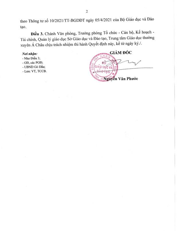 Quyết định thành lập 2